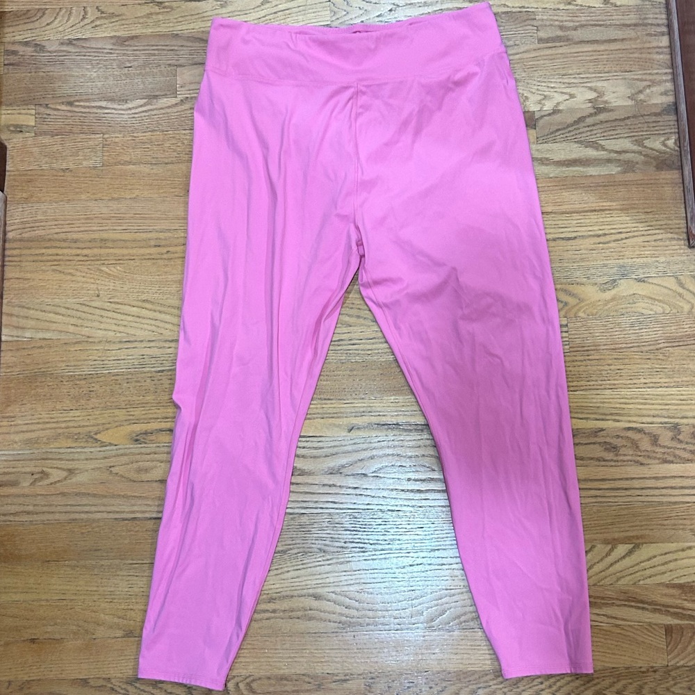 Plus Size Pink Leggings Scrunch Back Activewear Fashion Nova